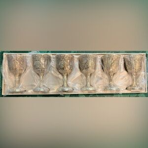Vintage Raimond silver miniature goblets from Japan